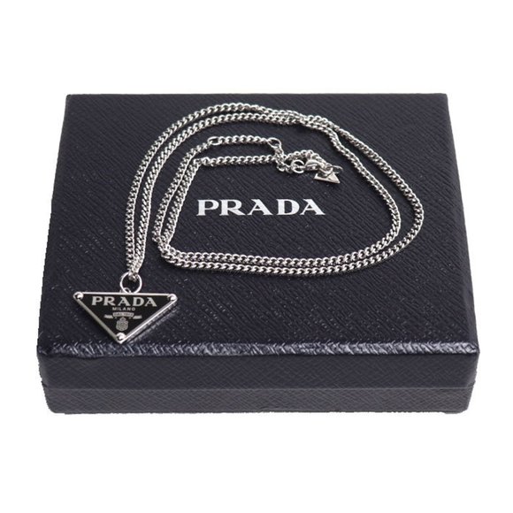 PRADA Prada Silver 925 Symbol Necklace 1JC799 13.6g 69.5cm Unisex - Picture 8 of 8